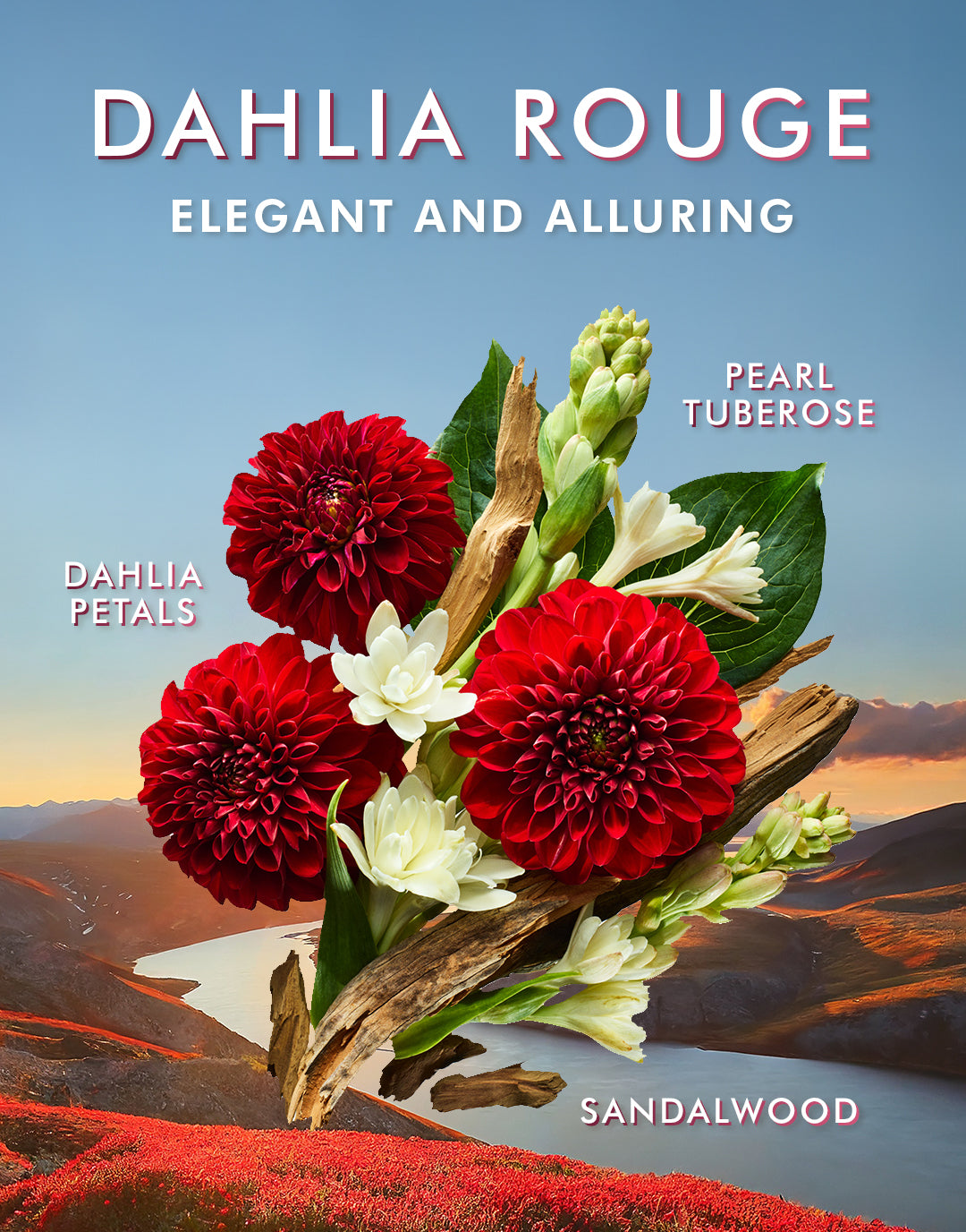 Coffret de soins corps Dahlia Rouge