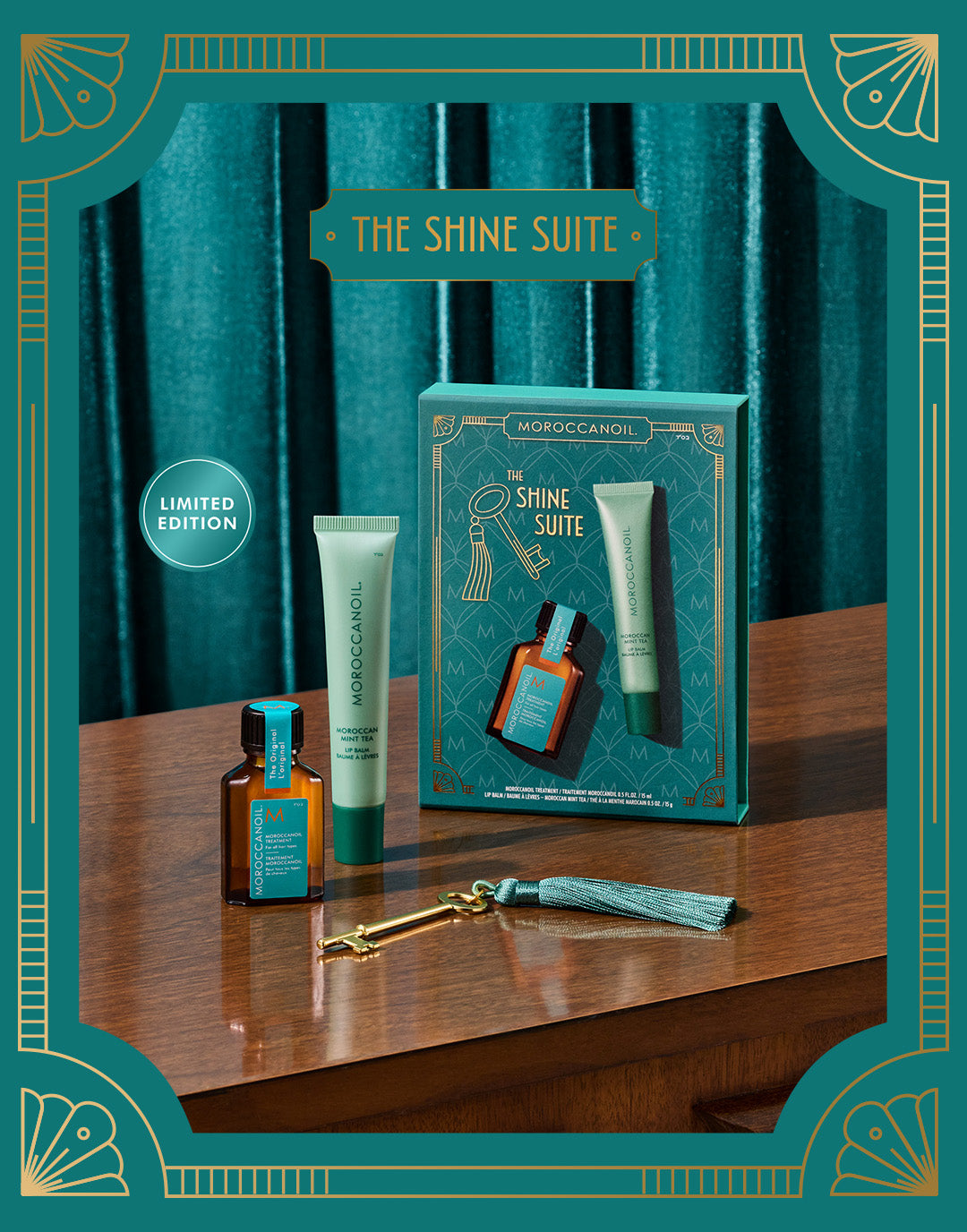 The Shine Suite : Coffret Cadeau Moroccan Mint Tea Baume à Lèvres