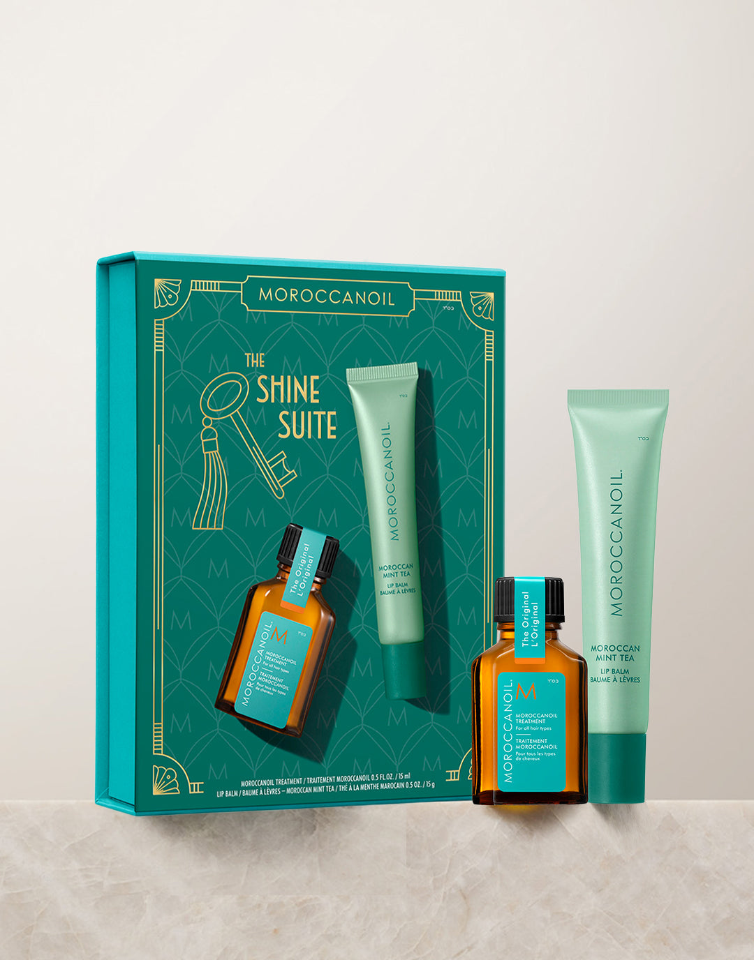 The Shine Suite : Coffret Cadeau Moroccan Mint Tea Baume à Lèvres